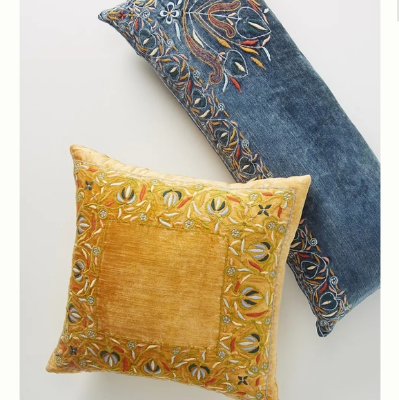 Anthropologie Velvet Satyana square pillow - Picture 4 of 8